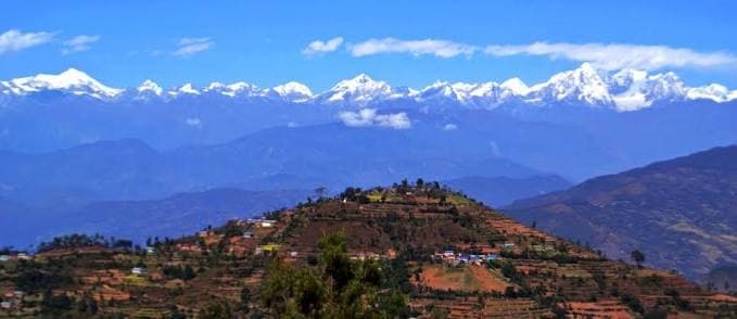 Himalayan panorama from Dhulikhel, Nepal